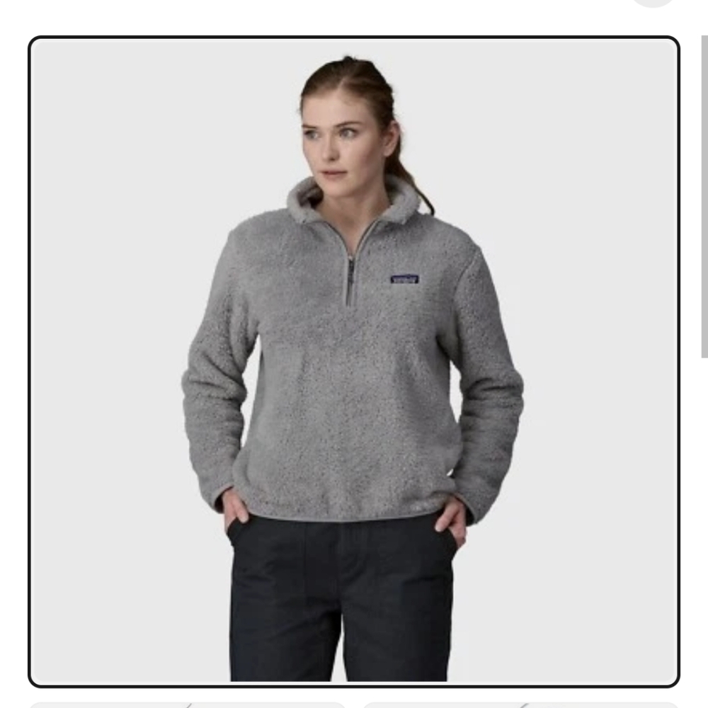 Patagonia Los Gatos 1/4 Zip Pullover, Fuzzy,‎ Warm, Women's Size XS, Grey